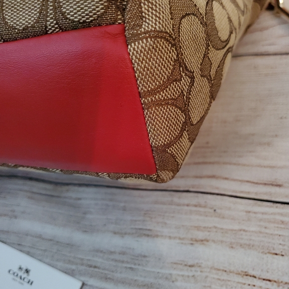 SOLD......COACH- Small Kelsey Satchel In Signature Jacquard - Picture 10 of 14